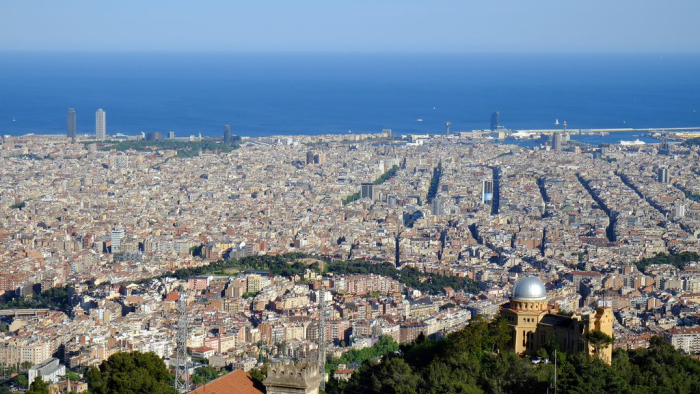 Panoramic image of Barcelona