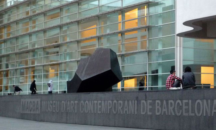 Entrance to the Contemporary Art Museum of Barcelona. MACBA