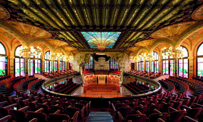 Inside the Palau de la Música. Barcelona