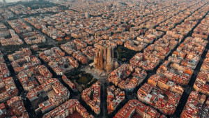 Barcelona aerial view