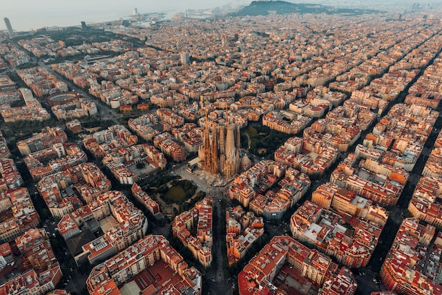 Barcelona aerial view